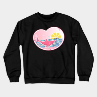 Angler and shark. Crewneck Sweatshirt